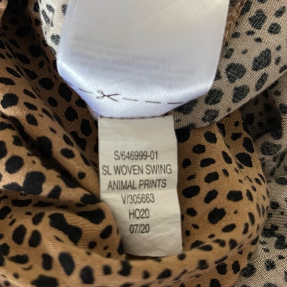 Old Navy Animal Print Sleeveless Tiered Babydoll Mini Dress Size M Boho Leopard - Picture 6 of 10